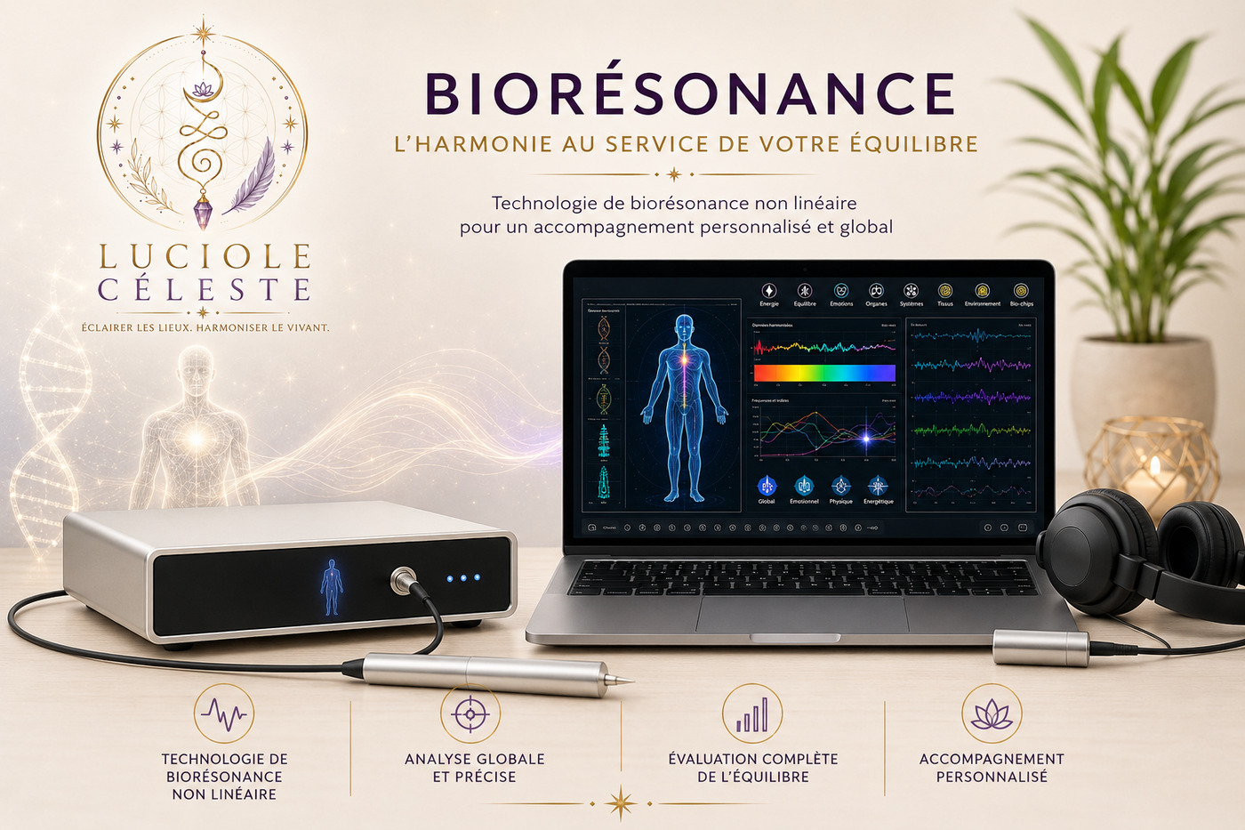 Technologie de biorésonance non linéaire — Luciole Céleste